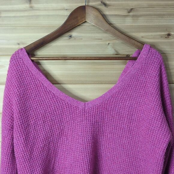 Anthropologie Sweater Womens Large Purple Maeve Strappy back - Picture 2 of 8